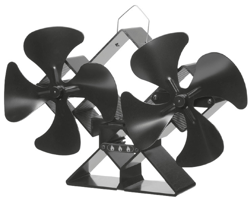 OEM ODM Heat Powered Stove Fan 0.01mm Alu ABS Home Application