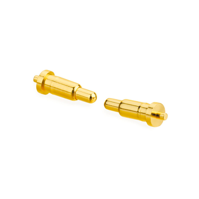 Brass Copper Plated Pogo Pin Electrical Connector Male Spring Loaded Electrical Contact