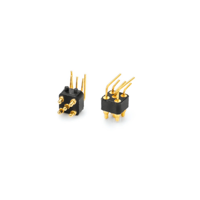 1 Amp PA66 Right Angle Pogo Pin Spring Loaded Connectors For Charging Equipment