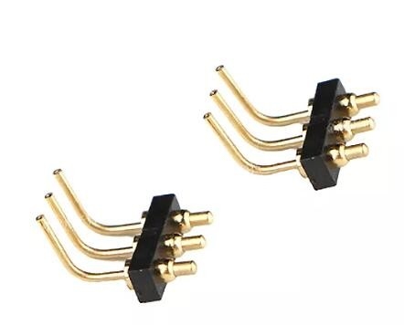 3V Brass Plated Right Angle POGO Pin Male Header Surface Mount Pogo Pins
