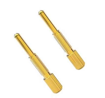 CNC Machining Brass Pogo Pin Test Fixture Threaded 12A Nickel Plating