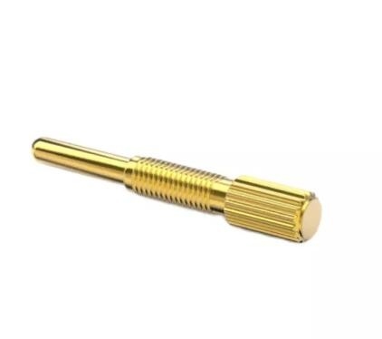 10mm Brass Gold Plated Threaded POGO Pins Fixtures C2700