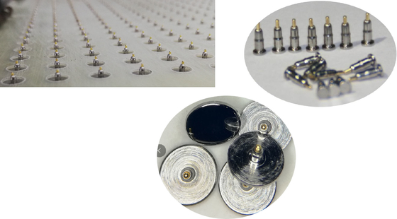 RoHS Magnetic Right Angle Pogo Pins Golden Palting Cold Prossing