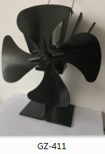 OEM ODM Heat Powered Stove Fan 0.01mm Alu ABS Home Application