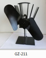 OEM ODM Heat Powered Stove Fan 0.01mm Alu ABS Home Application