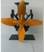 OEM ODM Heat Powered Stove Fan 0.01mm Alu ABS Home Application