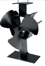 OEM ODM Heat Powered Stove Fan 0.01mm Alu ABS Home Application