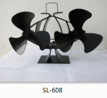 OEM ODM Heat Powered Stove Fan 0.01mm Alu ABS Home Application