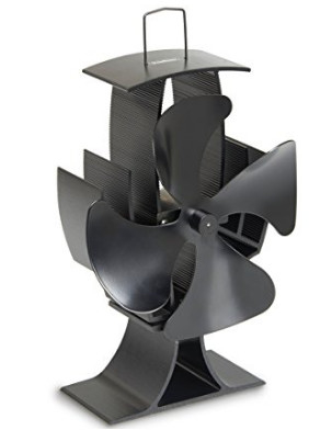 OEM ODM Heat Powered Stove Fan 0.01mm Alu ABS Home Application