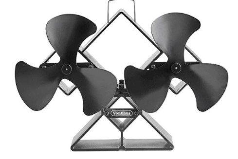 OEM ODM Heat Powered Stove Fan 0.01mm Alu ABS Home Application