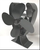 OEM ODM Heat Powered Stove Fan 0.01mm Alu ABS Home Application